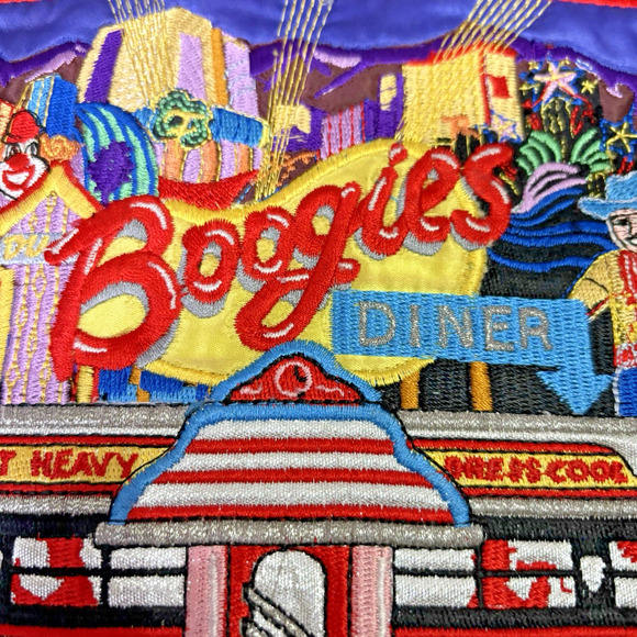 XXL Boogies Diner Las Vegas Coat Purple and Black. Vintage! - Picture 5 of 9